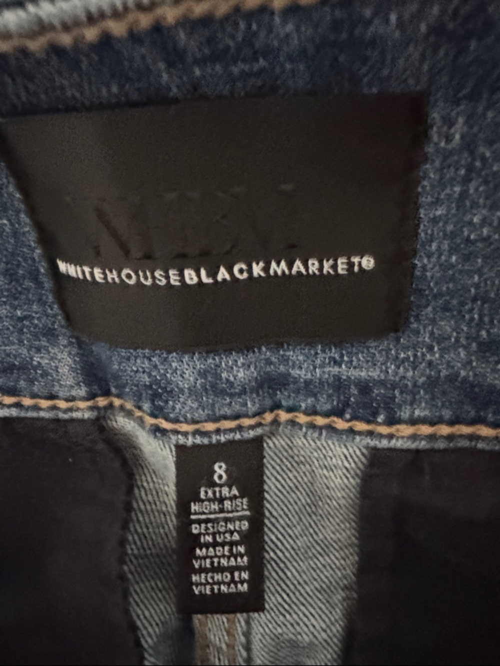 NWOT White House Black Market High-Rise Blue Denim Women’s Shorts - Picture 8 of 9